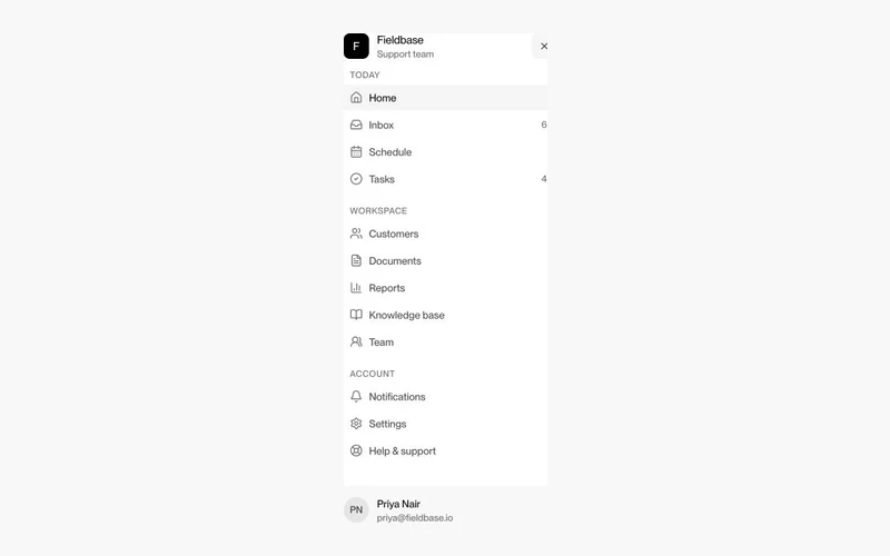 Vorschau: App Sidebar 6
