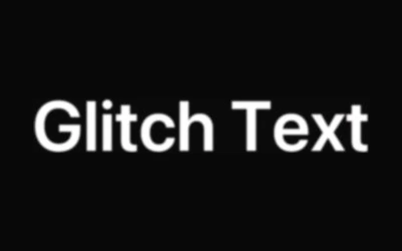 Vorschau: Glitch Text